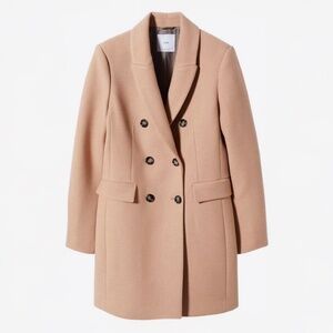Mango Wool double-breasted coat XS